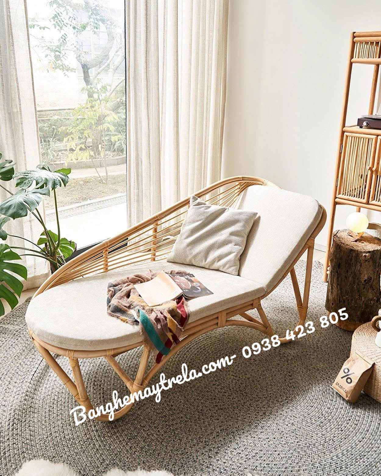 Ghế mây dài thư giãn